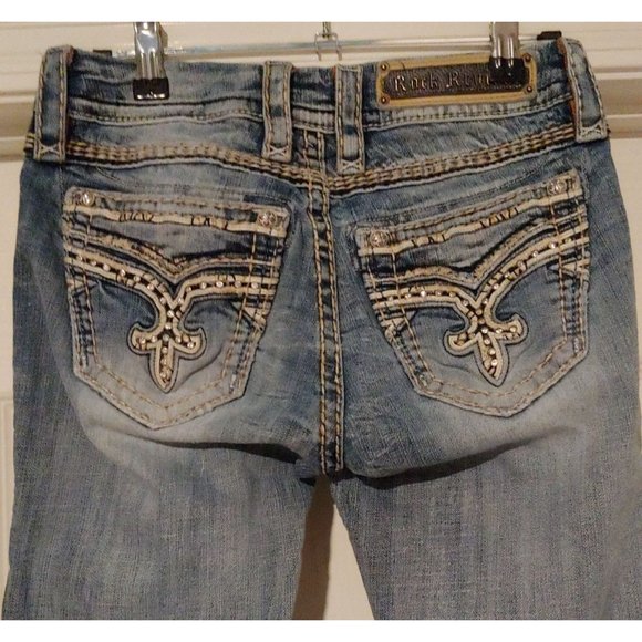 Rock Revival Boris Midrise Straight Leg Denim Jeans 26 - Picture 13 of 16